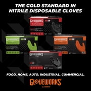 GLOVEWORKS Heavy Duty Orange Gloves for Mechanics, Auto, Nitrile, L, 100 Count