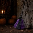 thumbnail image 6 of Yyuenw Adult Witch Broom Halloween Costume Accessory, 36 Inch Classic Broomstick Prop for Party Decor, 6 of 7