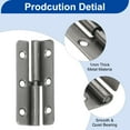 thumbnail image 3 of Uxcell 4Pcs Bisagra Desmontable, Bisagras Desmontables de 2" Mano Derecha, Negras, 3 of 5
