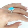 thumbnail image 4 of 925 Sterling Silver Women Jewelry Natural Blue Chalcedony Ring, 4 of 9