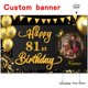 thumbnail image 2 of Banner de decoración de cumpleaños AUBAO Happy 81er Birthday, 2 of 7