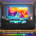 thumbnail image 3 of EnHomee 63" Long Dresser TV Stand for 65 70 75 Inch LED TV Stand Dresser for Bedroom with Power Outlets&12 Fabric Drawers,Black, 3 of 8