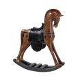 thumbnail image 4 of Rocking Horse Statue Horse Figurine Decoration Resin Material Vintage Design for Living Room Desktop, 4 of 9