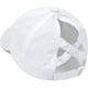 thumbnail image 4 of Gorra de béisbol con cola de caballo cruzada para mujer, ajustable, con moño alto desordenado, de secado rápido (1 unidad, blanca), 4 of 5