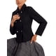 thumbnail image 4 of Abrigos de solapa INSPIRE CHIC para mujeres con bolsillos, abrigo casual de manga larga de doble botonadura en negro, 4 of 6