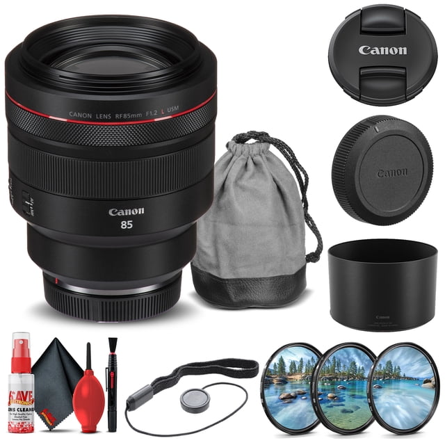 Canon RF 85mm F/1.2L USM Objectif (3447C002) + Kit de Filtres + Gardien de Capuchon + Plus (Modèle International)