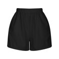 thumbnail image 3 of REALiKUN Women's Summer Elastic High Waist Roll Up Cuffed Loose Fit Lightweight Culottes Shorts, 3 of 5