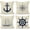 Navy Blue, variant on Navy Blue Nautical Ocean Boat Anchor Compass Throw Pillow Covers, Sailor Nautical Gifts, Ship Pillow Cases 18 x 18 Inch Home Ship Sofa Decor Set of 4