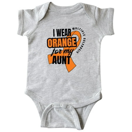 

Inktastic I Wear Orange For My Aunt Multiple Sclerosis Awareness Gift Baby Boy or Baby Girl Bodysuit