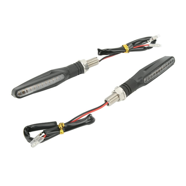 Motorcycle LED Warning Light, Waterproof ABS Sequential Blinking Cool Turn Signal Indicators Low Power Consumption For Off Road Black