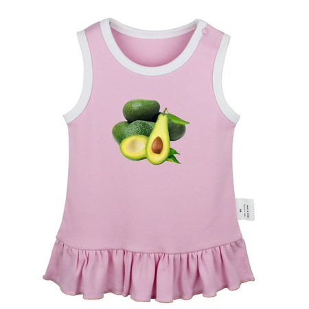 

Fruit Avocado Pattern Dresses For Baby Newborn Babies Skirts Infant Princess Dress 0-24M Kids Graphic Clothes (Pink Sleeveless Dresses 6-12 Months)