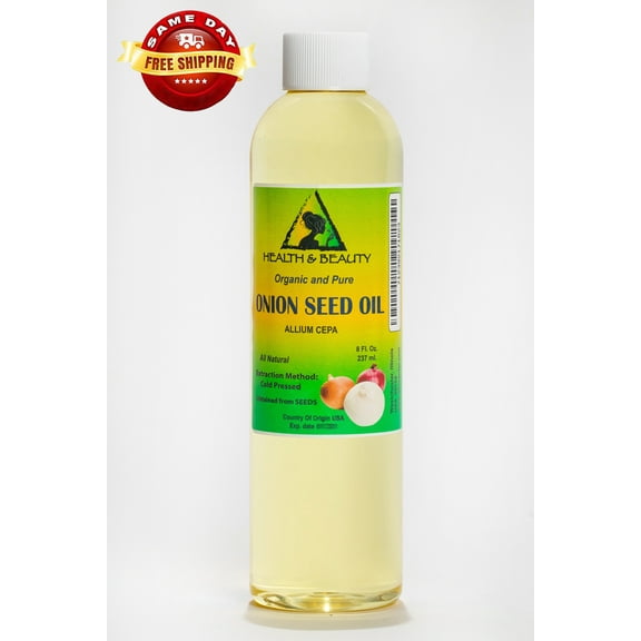 Onion seed oil organic premium cold pressed 100% pure all natural 8 oz