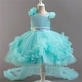 thumbnail image 3 of Avrntaa Toddler Girls Wedding Dresses Tulle Birthday Party Dress Multiple Layers Tailed Dress for 1-8Y, 3 of 5