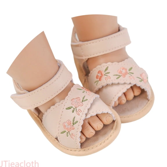 JTieacloth Baby Sandals For Girls Soft Sole Shoes Breathable Casual Walking Shoes For 0 18 Months Toddlers Summer Sandals,Sizes 4 Toddler(0-6 Months)