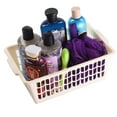 thumbnail image 2 of YBM Home Plastic Storage Basket Bin, 1 Shelves, 11.5"x7.75", Beige, 2 of 9