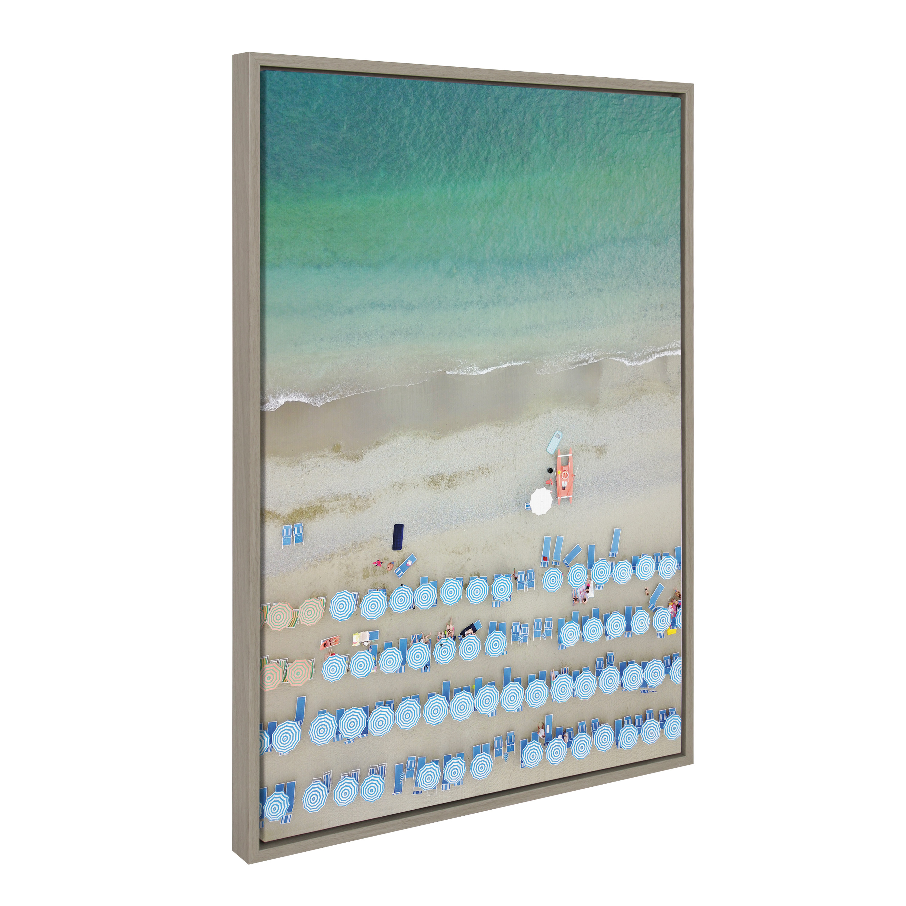 Kate and Laurel Beach Framed Canvas Art Print, 23" x 33"