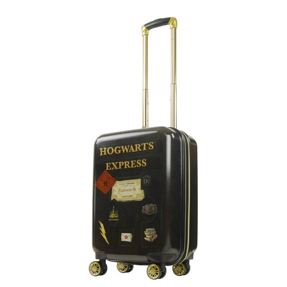 Harry Potter 21 Inch Rolling Luggage, Hogwarts Express Hardshell Carry On Suitcase with Spinner Wheels, Black