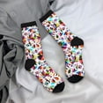 thumbnail image 5 of Hirioo Mexican Bright Style Pattern Adult Middle Tube Socks Breathable Sock Non-Pilling,Contrasting Color Design, 5 of 6