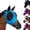 Blue, variant on Horse Fly Mask with Ears Breathable Mesh Equine Face Cover UV Protection Elastic Horse Fly Veil 4.7x4.7x0.6 Inches