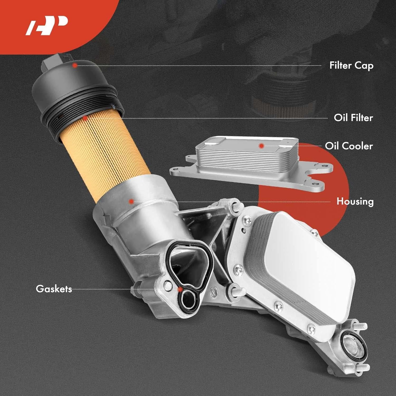 A-Premium Oil Filter Housing Assembly Compatible with Chevrolet Aveo(5) 09-11 Malibu Sonic Trax Buick Cascada Encore Pontiac G3 Saturn 1.8L Fits select: 2013-2014 CHEVROLET CRUZE LS