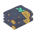 thumbnail image 2 of Pineapple Pattern Set of 2 Pure Cotton Towels, 16'' x 28'', Highly Absorbent and Soft, 2 of 8