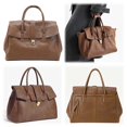 thumbnail image 2 of Bolso Manguito Superior para Mujer PU Cuero Compras Viajes, 2 of 9