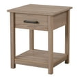 thumbnail image 2 of Sleek Contemporary Nightstand in Warm Sandle Wood Finish Modern Home Decor, 2 of 4