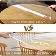 thumbnail image 6 of 40-44 in Clear Round Table Cover Protector, STONCEL Elastic Edged PVC Round Plastic Tablecloth, Round Vinyl Table Cover Table Protector Durable Reusable Transparent Wipeable Use in Outdoor/Indoor, 6 of 9