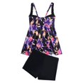 thumbnail image 4 of DHFJKG Tankini Swimsuit For Women High Waist Tummy Control Two Piece Bathing Suit With Adjustable Straps Floral Stylish Beachwear, 4 of 5