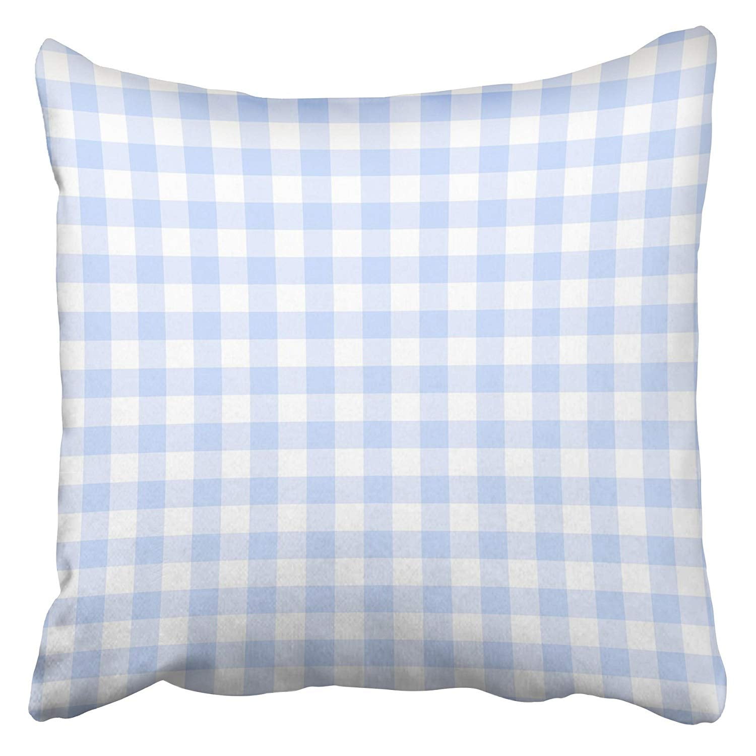 CMFUN Check Light Blue Gingham Plaid Tartan White Checkered Pale Baby