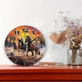 thumbnail image 2 of GZHJMY Horse Painting Round PVC Wall Clock, Battery Operated Silent Non Ticking Desk Clock for Home Bedroom Kitchen Office School Decor Wall Clock 9.9 Inch, 2 of 6