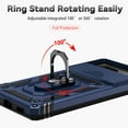 thumbnail image 2 of Allytech Google Pixel 7A Case with Ring Holder, Rugged Hybrid Shockproof Military Grade Protection Bumper Slide Camera Lens Cover Case for Google Pixel 7A 6.1" - Blue, 2 of 8