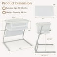 thumbnail image 2 of INFANS Over Bed Bassinet for Baby, Bedside Sleeper with Lowering Wall for Easy Access, Safe Close Sleeping, Adjustable Height, Storage, Newborn Infant Girls Boys, 2 of 7