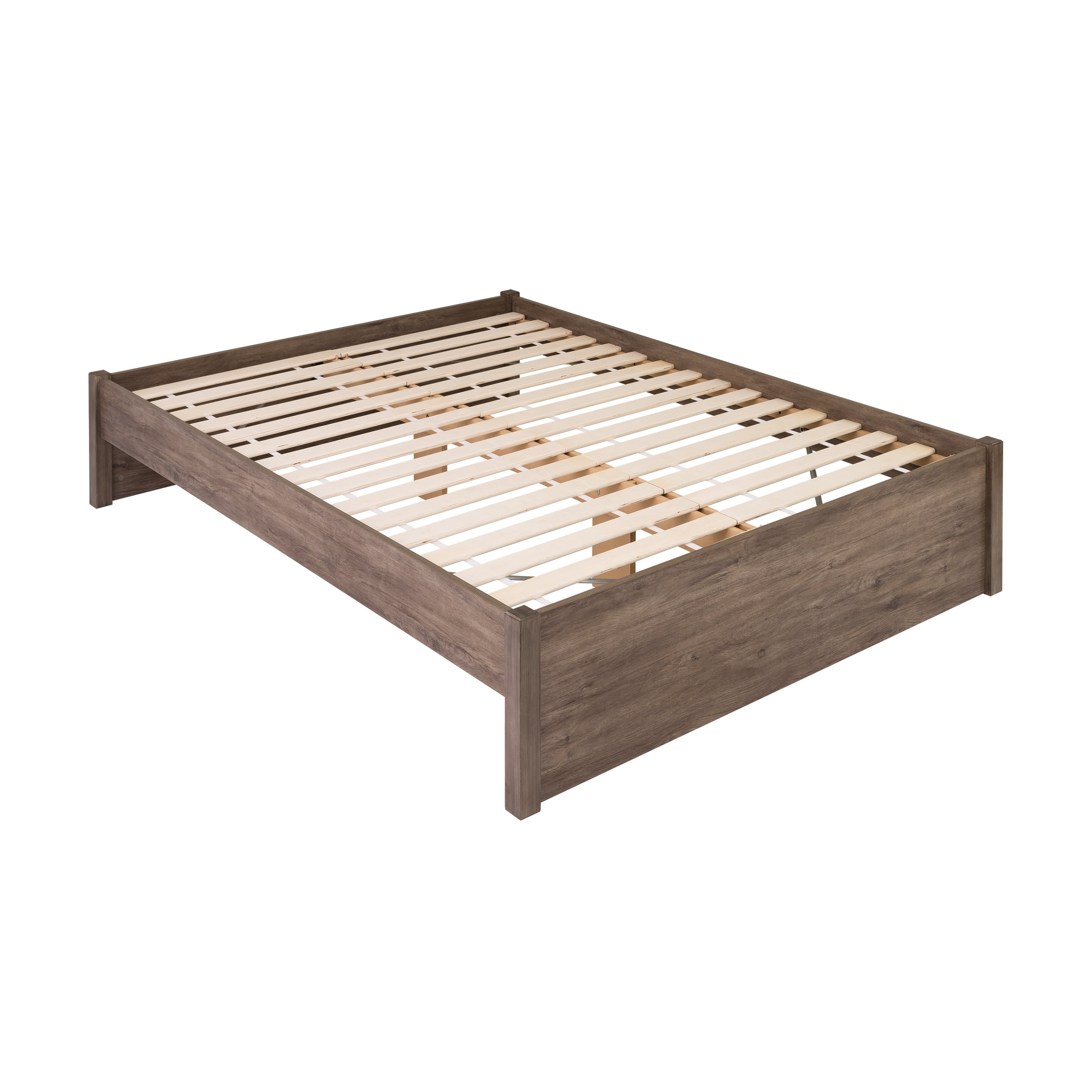 Prepac Select 4-Post Platform Bed, King, Drifted Gray