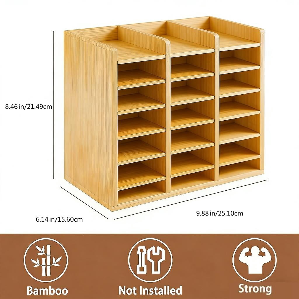 HannLk Wooden Marker Pen Holder Organizers With Multiple Compartments