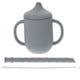 thumbnail image 1 of Vaso de silicona para bebés con pajita para niños, vaso para bebés con pajita y cepillo para pajita, 1 of 6