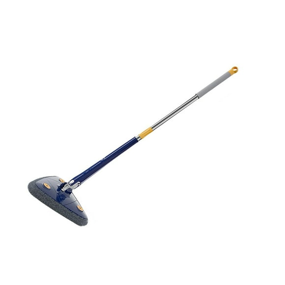 Extendable Triangle Mop 360 Rotating Wall Mop Mop Microfiber Wall Cleaner with Long Handle for Window Blue