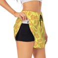 thumbnail image 1 of Balery Toast Pantalones cortos deportivos para mujer con forro y dos bolsillos, elásticos, para entrenamiento, gimnasio, yoga-XX-Large, 1 of 7