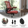 thumbnail image 6 of Flash Furniture Kelista Mesh Mid Back Office Chair with Flip-Up Arms, 250 lb, Red, 6 of 9