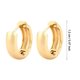 thumbnail image 3 of Pendientes pequeños y gruesos para mujer y niña Pendientes de aro dorados para hombre Regalo, 3 of 6
