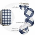 thumbnail image 6 of Navy Blue Plaid Check, Waterproof Fabric Shower Curtain, Geometrical Abstract Lattice Shower Curtain for Bathroom Curtains Bathtubs Hotel Washable Shower Curtains with 12 Hooks Stall 54x78in, 6 of 6