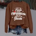 thumbnail image 3 of Twas The Nizzle Before Chrismizzle Sweatshirts for Women Long Sleeve Crewneck Funny Christmas Sweatshirt Pullover Tops, 3 of 4