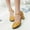 Yellow, variant on AXXD Black Sandals for Women Clearance Under $10 Summer Sandals Buckle Thick Heel Pointed Back Bag Heel High Heels