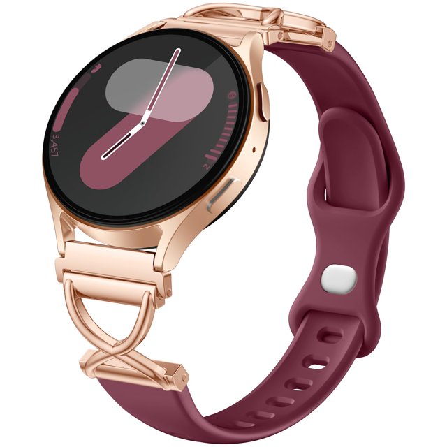 Correa Getino Compatible con Galaxy Watch 7 Rojo Vino