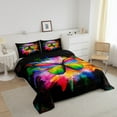 thumbnail image 6 of Colorful Butterfly Bedding Comforter Sets Watercolor Tie Dye Butterfly Bedding , Teens Gradient Butterfly Comforter Set for Youth Queen Size, 1 Comforter with 2 Pillowcases, 6 of 6