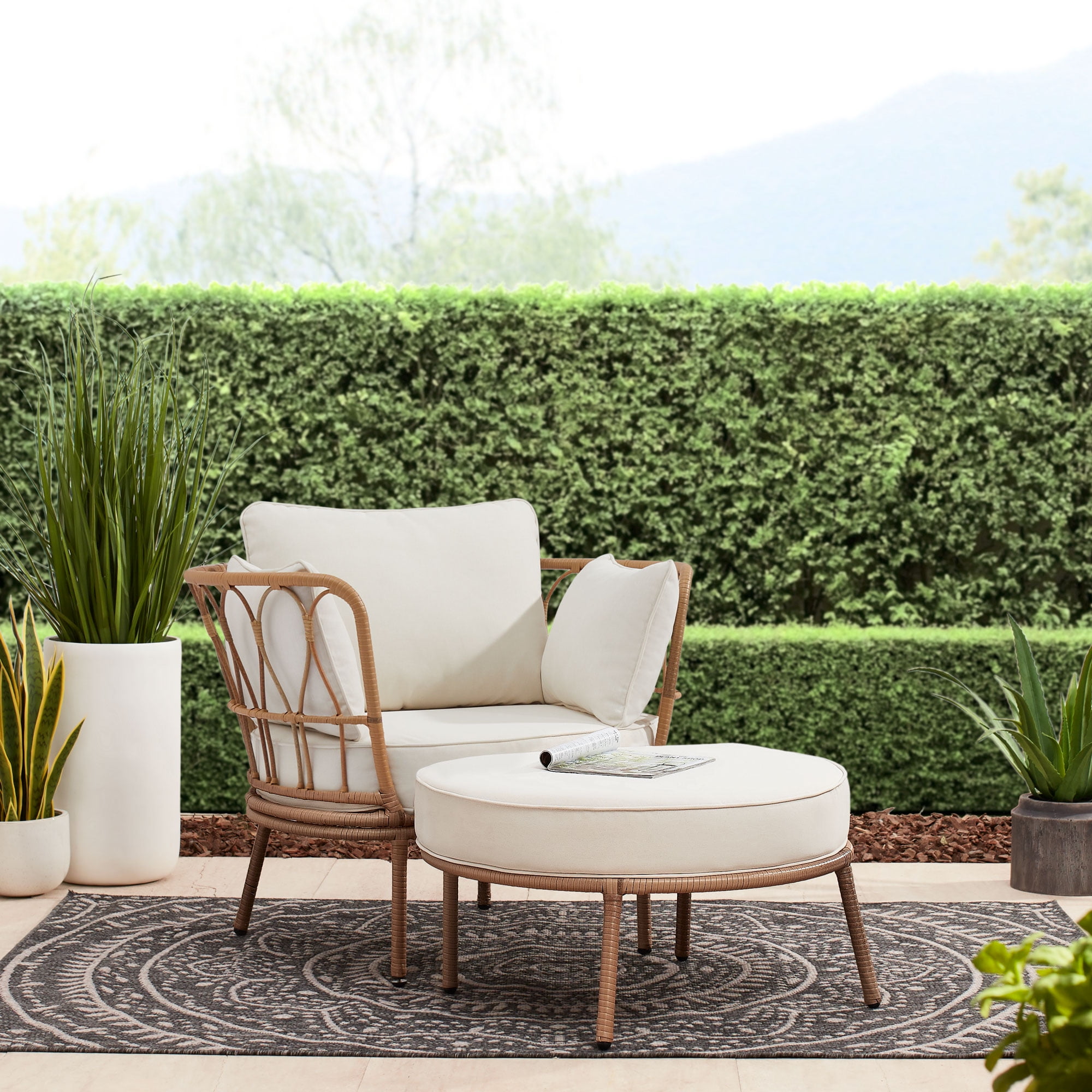 Willow Sage All Weather Wicker Outdoor Cuddle Chair Jordan Ubuy
