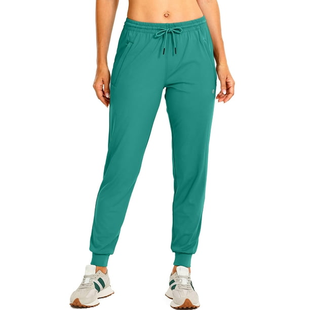 G Gradual Women's Joggers Pants with Zipper Pockets Tapered Running  Sweatpants for Women Lounge, Jogging (Green, Small)