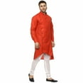 thumbnail image 3 of Indian linen style Kurta Bollywood style pajama set Achkan Pathani for…, 3 of 3