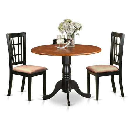 East West Furniture Dublin 3 Piece Drop Leaf Dining Table Set With Nicoli Microfiber Seats Chairs East West Furniture Dublin 3 Piece Drop Leaf Dining Table Set With Nicoli Microfiber Seats Chairs