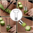 thumbnail image 4 of 2 Pcs Outil Multifonction en Acier Inoxydable pour Évider les Poivrons Rouges pour Poivre, Ananas, Poire, Évider les Pommes, Résistant à la Rouille, Gadget de Cuisine Pratique en Forme de T pour Enlever les Noyaux de Fruits et Légumes, Facile à Nettoyer, 4 of 8